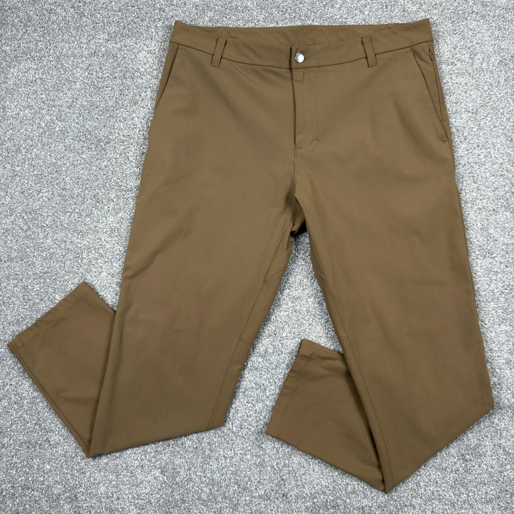 Lululemon Commission Pant Classic Men's 36 Brown Warpstreme Stretch LM5AEXS